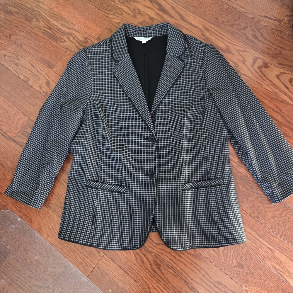 Cleo Black and White Houndstooth Blazer - Picture 1 of 10